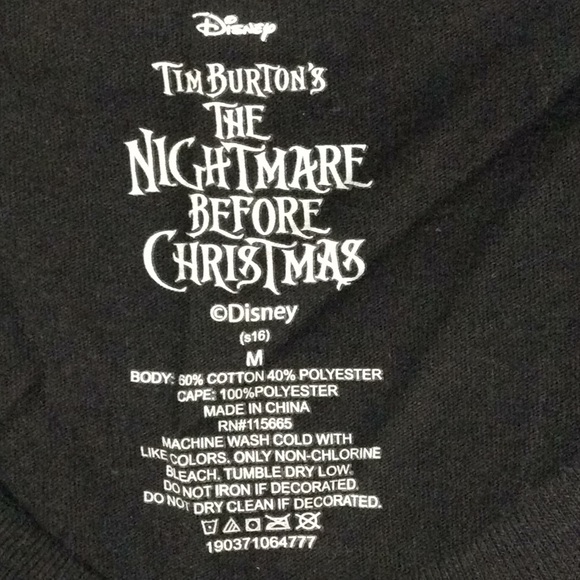 Nightmare before Christmas Ladies Shirt Cape Sz M - Picture 5 of 5